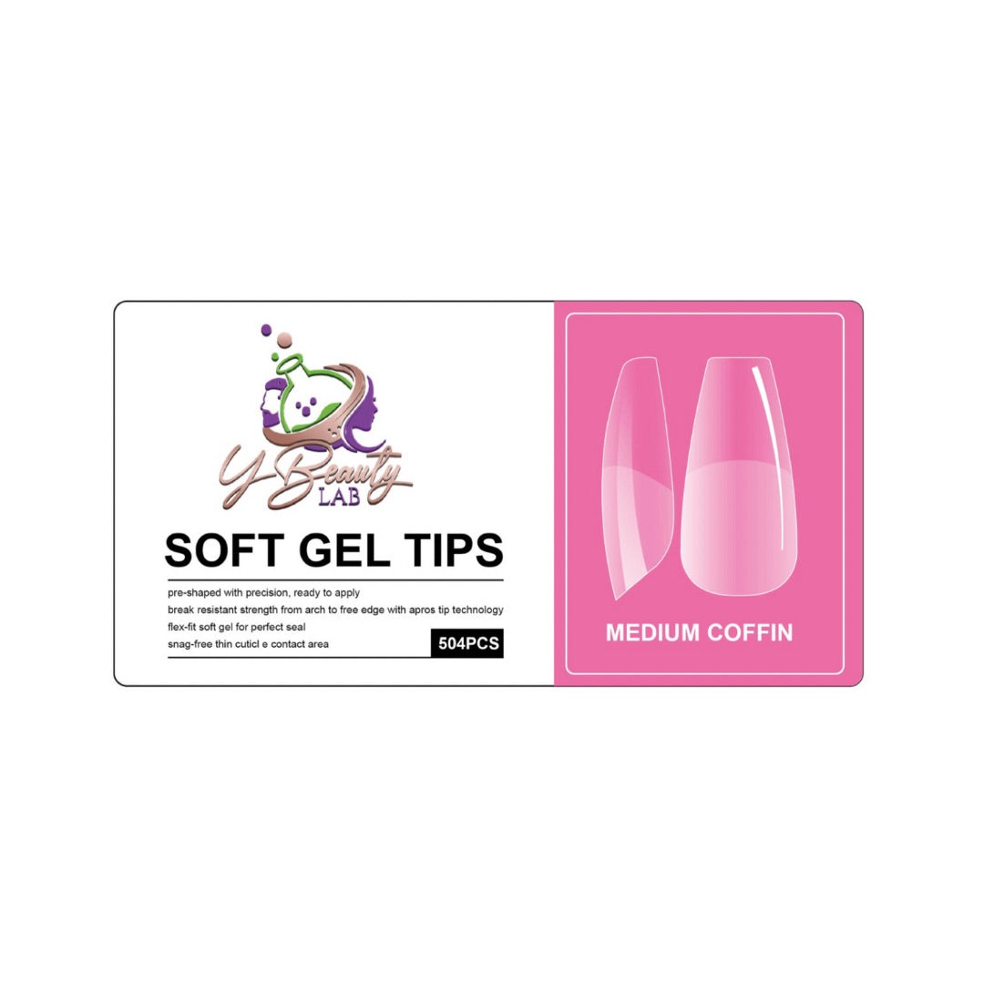 Soft Gel Tips Medium Coffin
