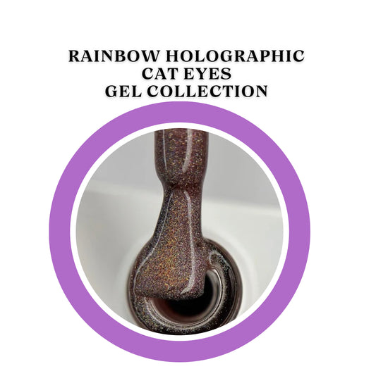 Rainbow Holographic Cat Eye Gel